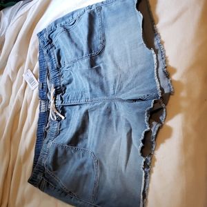 Torrid Jean Shorts, Pull On, light wash, size 4x
